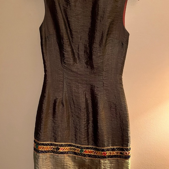 ABS by Allen Schwartz Sheath Dress W/ Cutout Back & Embellished Hem - Size 4 - Picture 1 of 13